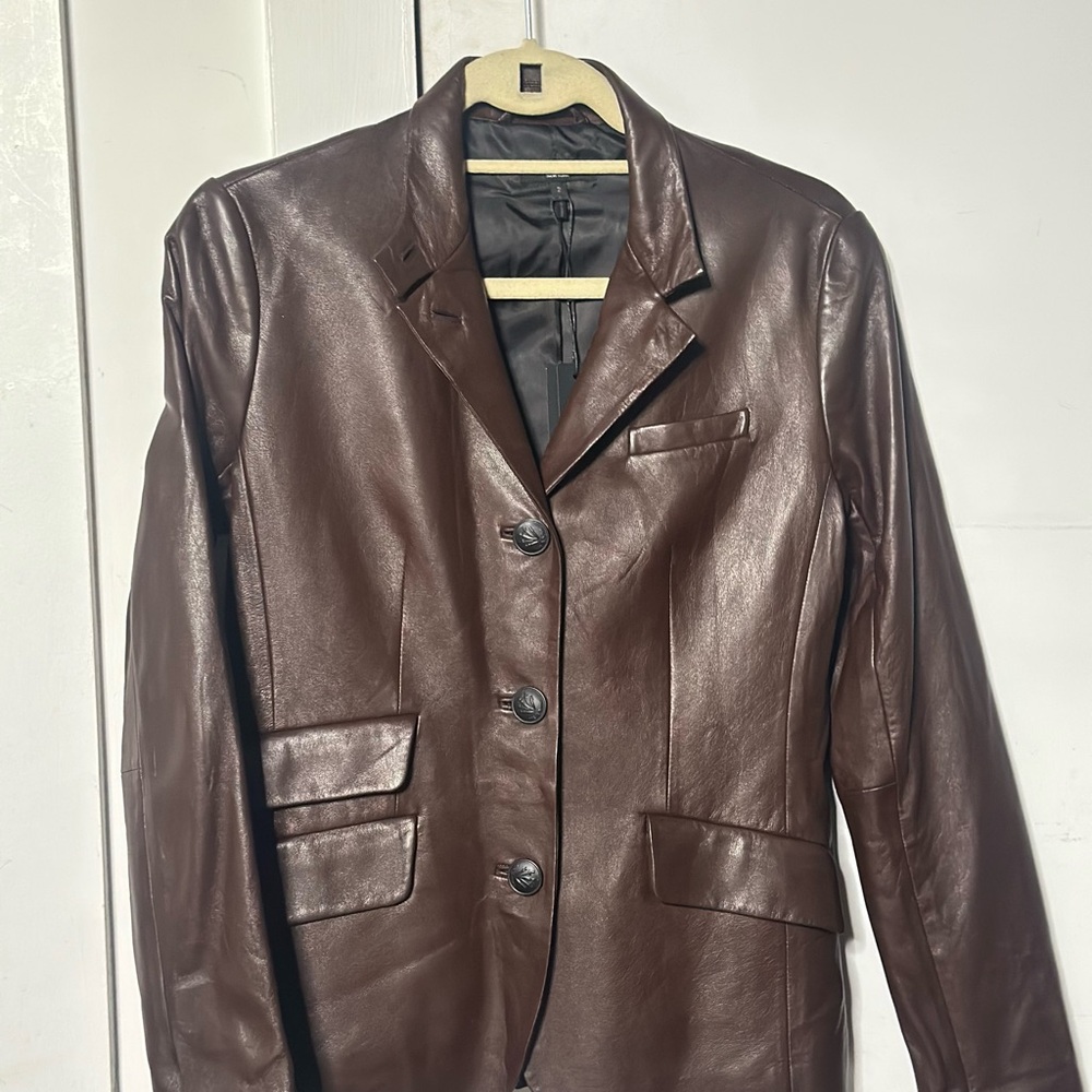 rag & bone Slade Leather Blazer - NWT